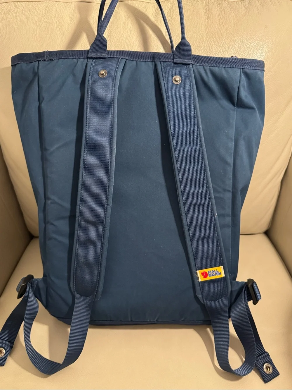 Fjallraven Deep Blue zip-Top Canvas Backpack/Tote